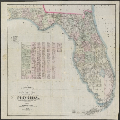 Cram's New Indexed Sectional Map of the State of Florida