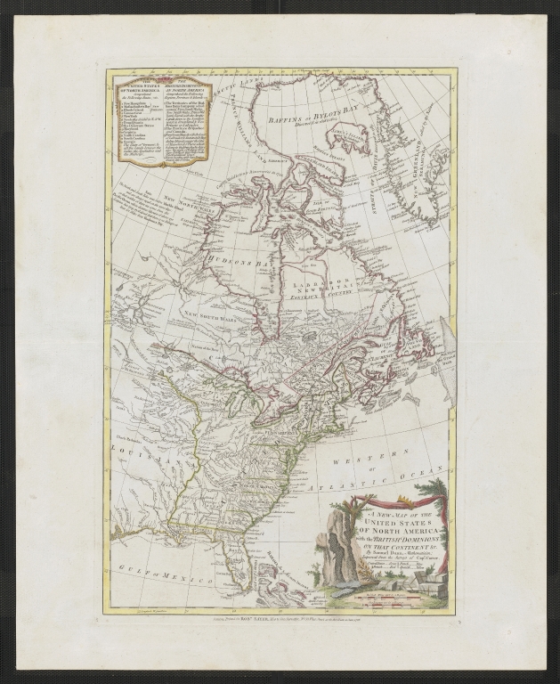 A New Map of the United States of North America with British Dominions on that Continent & c.