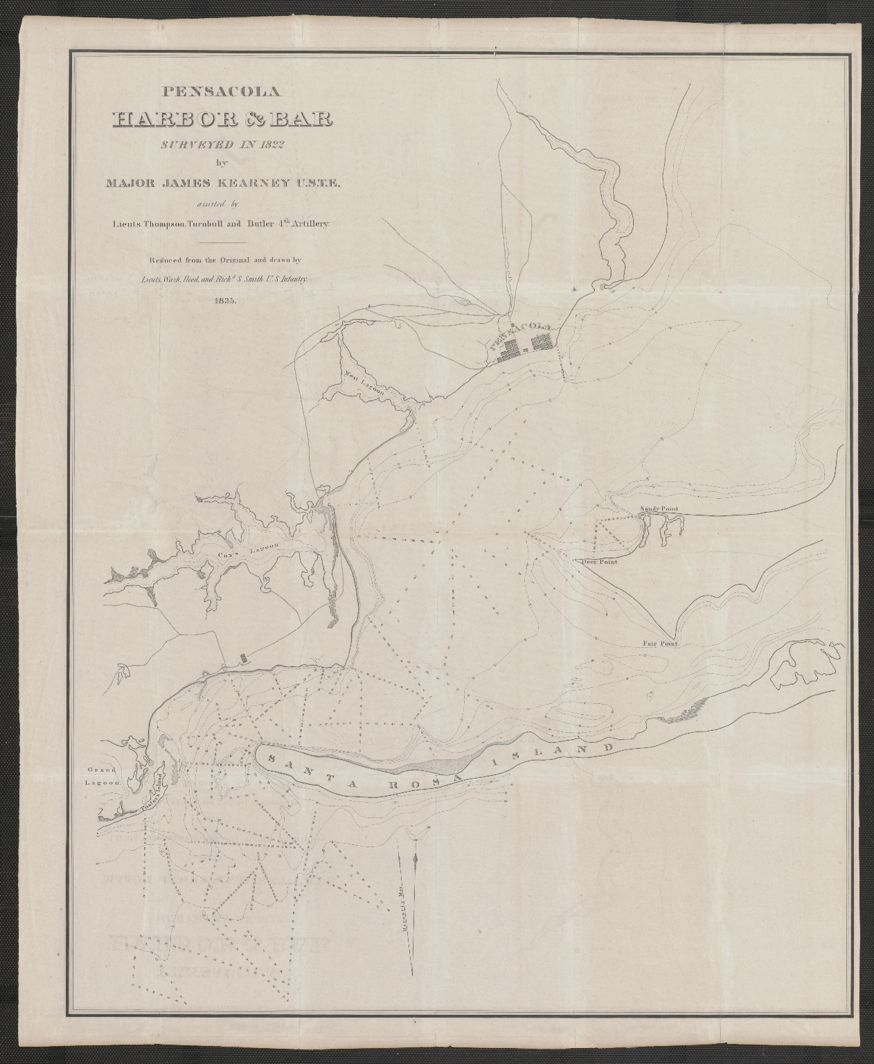 Pensacola harbor and bar : surveyed in 1822.